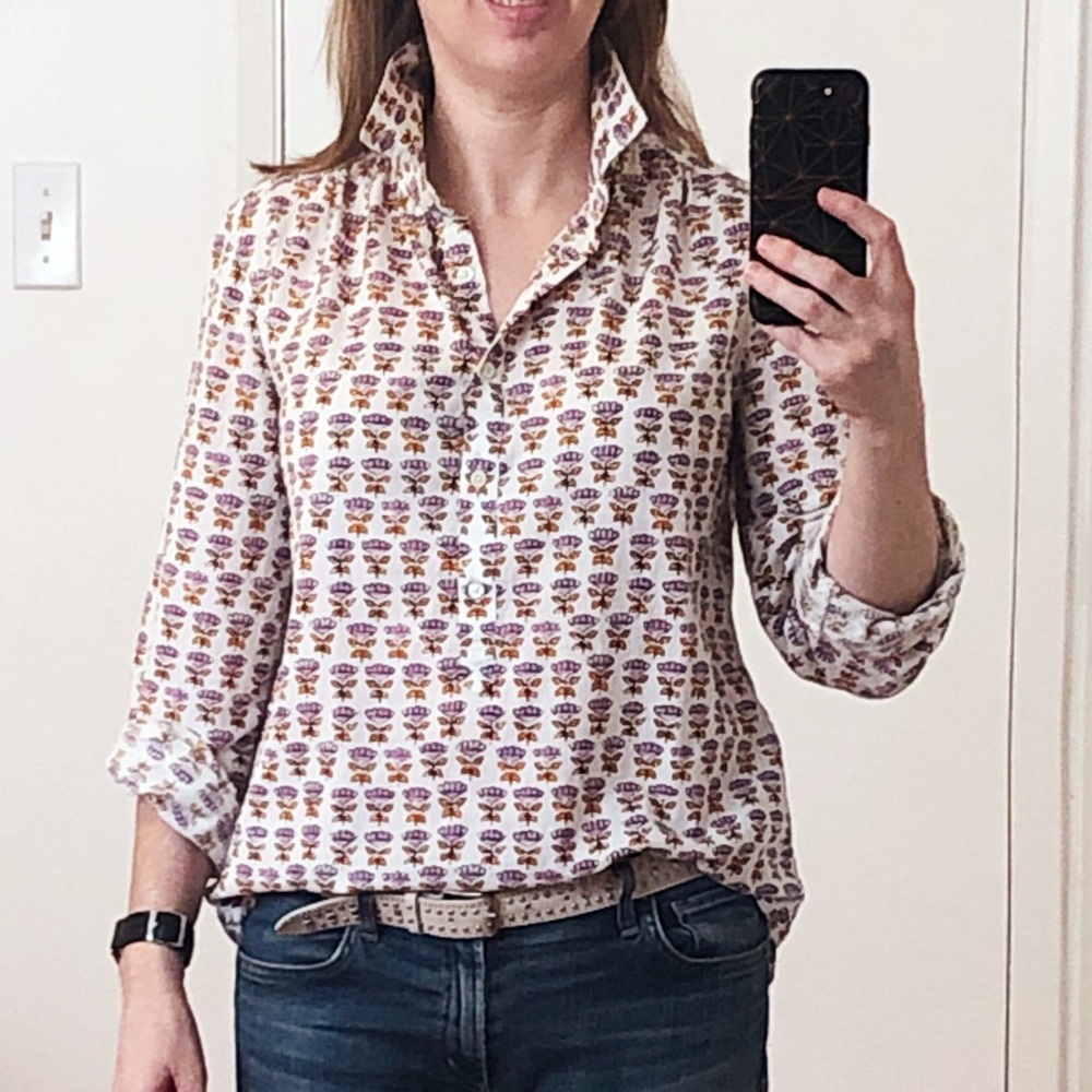 J.Crew block print popover, Sz 4P